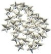 25 13x11mm Silver Plated Hollow Star Pendants